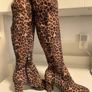 Marc Fisher Over the Knee Leopard Boots